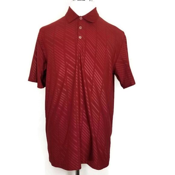 Nike Golf Men's M Red Embossed SS Tour Perf Golf Polo - Picture 1 of 10